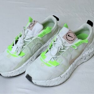 Nike White & Neon Green Athletic Sneakers